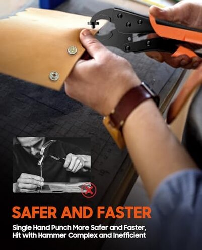 Heavy Duty Snap Fastener Tool, Snap Setter Tool with 100 Sets 4 Color Boat Cover Snaps, Snap Repair Kit, Repairing Boat Covers, Canvas, Fabric, Tarps