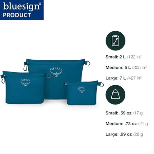 Osprey Ultralight Zip Packing Organizer, Waterfront Blue