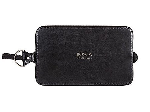 Bosca Men's 10" Zipper Utilikit, Black