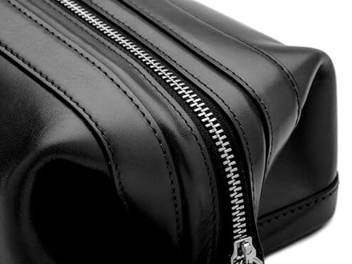 Bosca Men's 10" Zipper Utilikit, Black