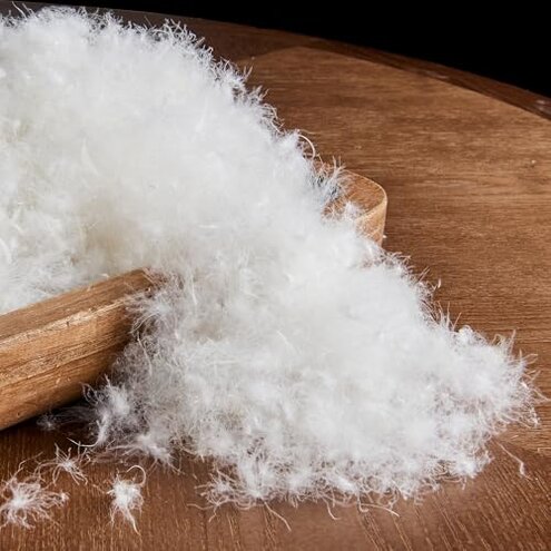 ROSE FEATHER Bulk Goose Down Feather Stuffing & Fill &ndash; Hypoallergenic Pillow Filling, Repair, Restuff, Fluff for Couch Cushions, Comforters, Jackets50/50-1/2Lb DIY