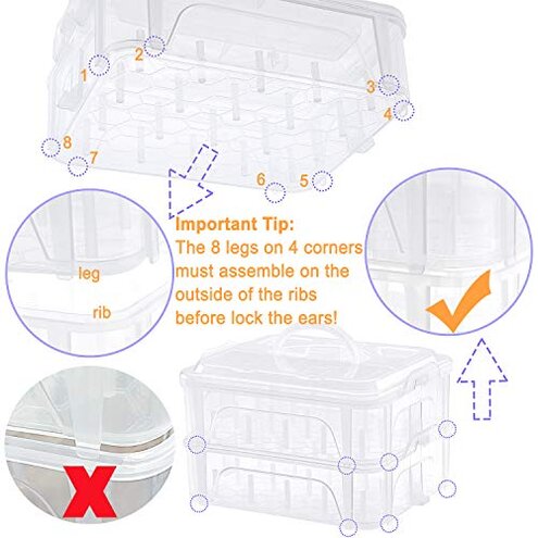 New brothread 80 Spools 500m Each Embroidery Machine Thread with Clear Plastic Storage Box - Colors Compatible with Janome and Robison-Anton Colors