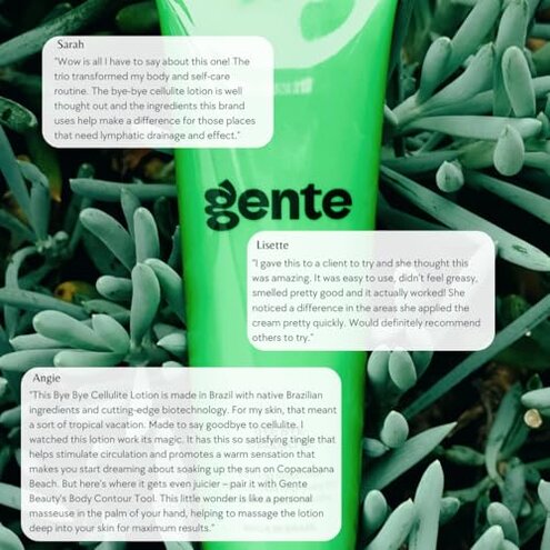 Gente Beauty Bye Bye Cellulite - Firming Lotion - Cellulite Remover, Skin Tightening Cream for Body, Anti Cellulite Cream, Belly Firming Cream, Skin Firming Body Lotion - 4.3FL OZ