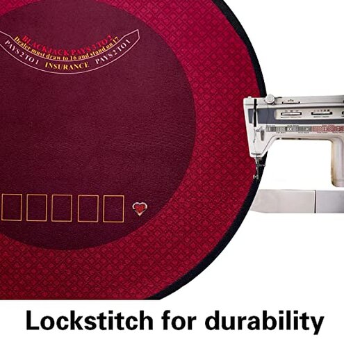 BALIKEN 55'' x 55'' Texas Hold'em and Blackjack Table Felt, Portable Foldable Texas Hold'em and Blackjack Layout ,Poker Games Mat