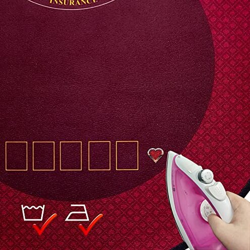 BALIKEN 55'' x 55'' Texas Hold'em and Blackjack Table Felt, Portable Foldable Texas Hold'em and Blackjack Layout ,Poker Games Mat