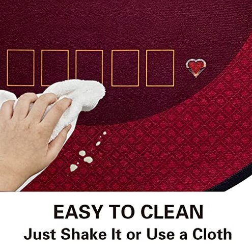 BALIKEN 55'' x 55'' Texas Hold'em and Blackjack Table Felt, Portable Foldable Texas Hold'em and Blackjack Layout ,Poker Games Mat