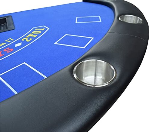 71'' Blackjack Table with Folding Legs (Blue Felt)