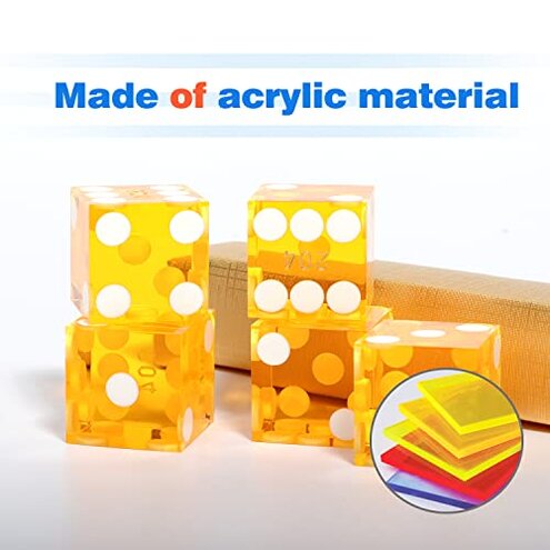 GSE Games & Sports Expert Craps Table Top Game Set, Including A Craps Layout Felt, 5 Casino Dice and A Craps ON/Off Poker Button for Craps Games, Casino Games