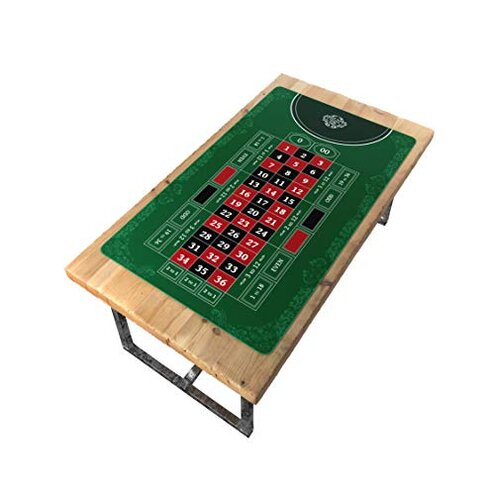 Bullets Playing Cards Poker Table Top Mat - Durable, Water-Resistant, & Non-Slip Surface - Professional-Grade Playing Mat with Sewn Edges for Casino Night and Texas Hold&rsquo;em - Rectangular 55" x 29.5"