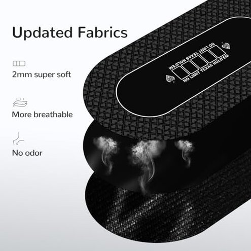 FURUISEN Waterproof 70 x 35 Inch Texas Hold'em Poker Mat for Table, Portable Poker Table Top with Smooth Premium Surface, Noise Reduction, and Zipper Handbag for Professional Poker Games Casino Games