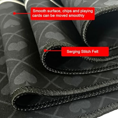 Ygebet 11 inch Solid Roulette Wheel Set for Adults, with 47.2 x 22.8 Inch Double Sided Table Layout Felt Mat, 100 ABS Chips, and Dealer Button Playing Cards Casino Roulette Game Sets