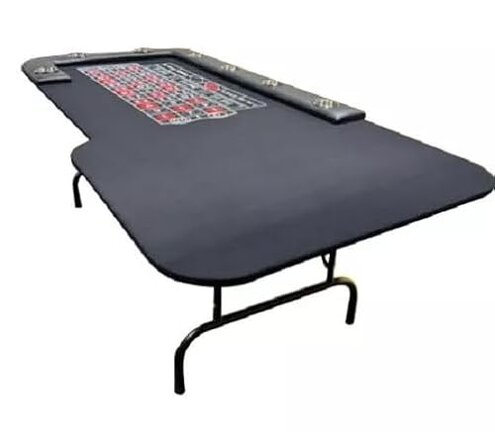 ECOTOUGE Poker Table Foldable, 10 Players Texas Holdem Table with Metal Cup Holders & Folding Legs, Oval Casino Leisure Game Table Top for Blackjack, Card Game, Blue