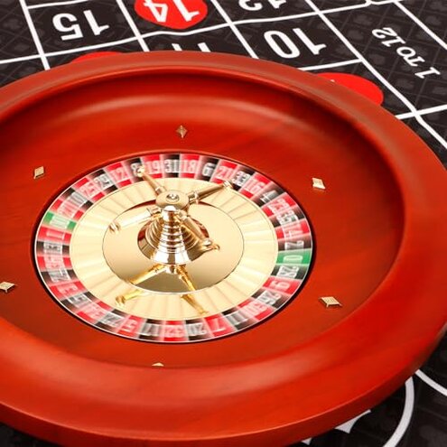Ygebet Wooden Roulette Wheel, 11 inch Solid Wood Casino Roulette Wheels for Adults, Professional Roulette Board for Home Game Night Party
