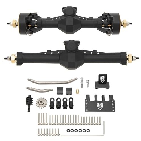 MEUS RACING Nylon SCX24 Axles with Isokinetic 3-Section CVD for Axial SCX24 C10 JLU Gladiator Bronco Deadbolt 1/24 RC Crawler, +5mm Widened and 52&deg; Max. Steering Angle