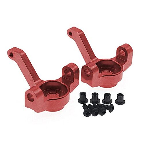 Alloy Front Hub Carrier/Rear Axle Cover Bushing/Steering Hub Carrier for RC RedCat 1/10 Everest Gen7 Pro/Sport (Red)