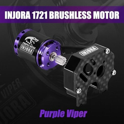INJORA MBL32 G2 Waterproof Brushless ESC & 1721 Purple Viper Outrunner Motor for 1/24 Axial SCX24 Upgrade