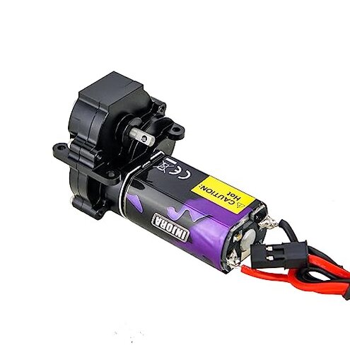 INJORA 180 Pro 48T Motor and Transmission Gearbox with Low Range Steel Gear for 1/18 TRX4M Upgrade Parts, 70g