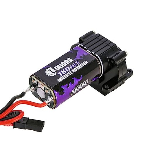INJORA 180 Pro 48T Motor and Transmission Gearbox with Low Range Steel Gear for 1/18 TRX4M Upgrade Parts, 70g