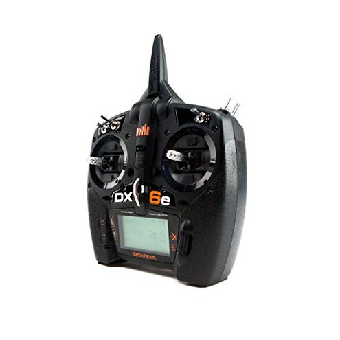 Spektrum DX6e 6-Channel DSMX 2.4GHz RC Radio Transmitter Only (No Receiver) with 250 Model Memory | Telemetry | Wireless Trainer Link, SPMR6655 , Black