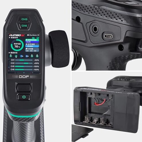 Dumborc Radio Transmitter DDF-350 Remote and Receiver P10FG Controller for Rc Cars Boats Tank Off-Road