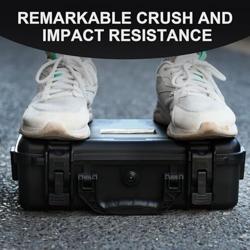 keketoha Mini 4 Pro Waterproof Hard Carrying Case for Fly More Combo Accessories, Fits for DJI RC 2/RC Remote with Neck Strap (Black)