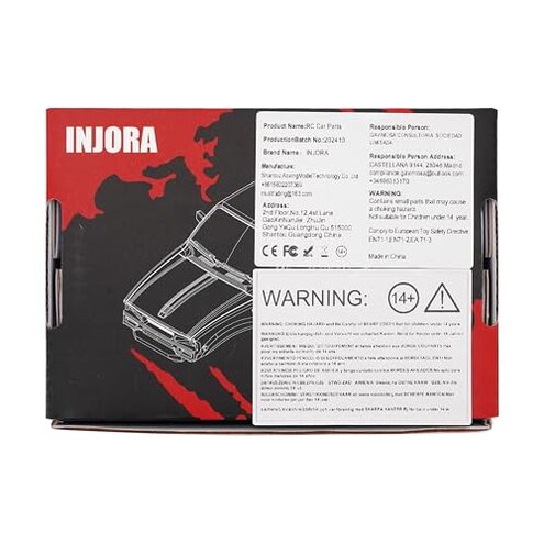 INJORA IR60-24 Pickup Hard Body Shell with Bed Rack for 1/24 RC Crawler Axial SCX24 C10 Bronco Wrangler Base Camp 4Runner(Green)