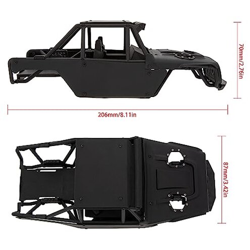 MEUS RACING TRX4M Body Ripper Chassis Kit for TRX4M Defender/Bronco/K10/F150 High Trail 1/18 RC Crawler Car (MEX2-Black)