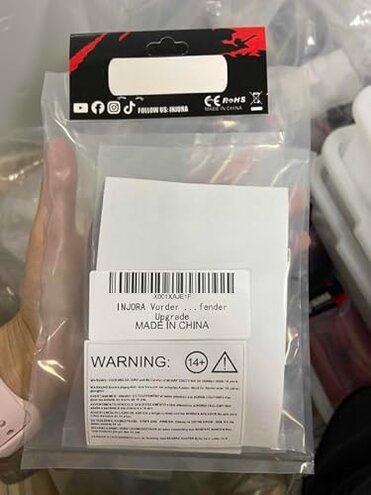 INJORA 37g Front and 26g Rear Bumper - CNC Aluminum Bumper with Light for 1/18 RC Crawler TRX4M Defender Upgrade