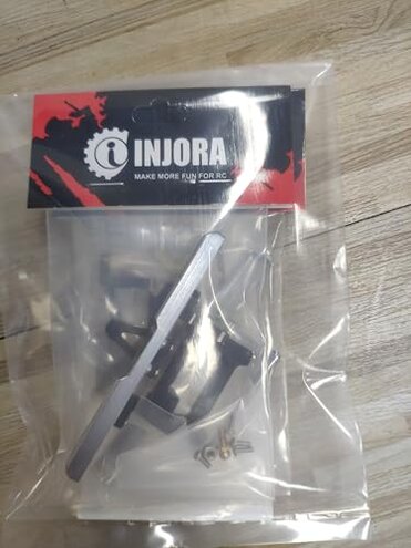 INJORA 23g Front and 21g Rear Bumper - CNC Aluminum Bumper for 1/18 RC Crawler TRX4M High Trail K10 Upgrade