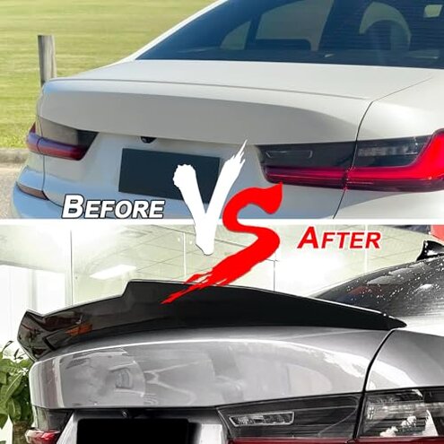 KHK G20 Trunk Spoiler, Glossy Black Car Rear Trunk Tail Spoiler, PSM Style Rear Wing Spoiler Fits for 2019-2024 BMW G20 3 Series 330i M340i and G80 M3 All Models 2020 2021 2022 2023