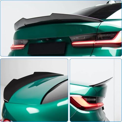KHK G20 Trunk Spoiler, Glossy Black Car Rear Trunk Tail Spoiler, PSM Style Rear Wing Spoiler Fits for 2019-2024 BMW G20 3 Series 330i M340i and G80 M3 All Models 2020 2021 2022 2023