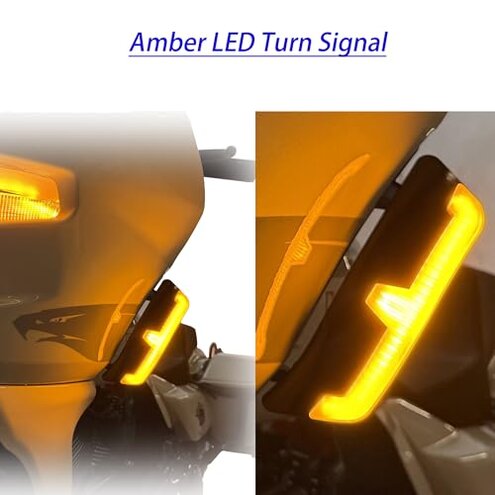 Trybee Adjustable Spoiler Windshield Deflectors with LED Lights for Harley 2023-2025 CVO Road Glide 2024-up Road Glide and CVO Road Glide ST CVO RR 131,Plug and Play,Smoked Lens