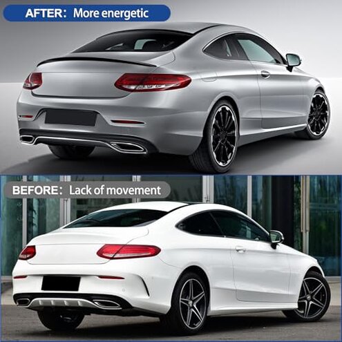 BDBO Rear Spoiler Wings for Mercedes Benz C Class W205 2015-2021 2-Door C63 C160 C180 C200 C250 C300 C400 C450 C43 AMG Trunk Spoiler Wing Trunk Tail Rear Trunk Lid,Glossy Black - AMG Style