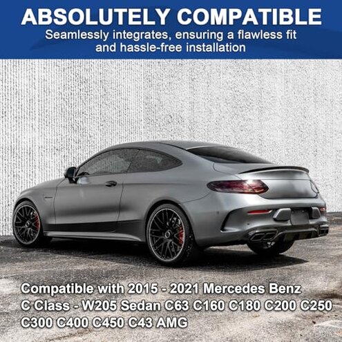 BDBO Rear Spoiler Wings for Mercedes Benz C Class W205 2015-2021 2-Door C63 C160 C180 C200 C250 C300 C400 C450 C43 AMG Trunk Spoiler Wing Trunk Tail Rear Trunk Lid,Glossy Black - AMG Style