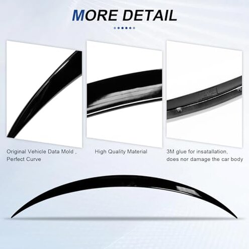 BDBO Rear Spoiler Wings for Mercedes Benz C Class W205 2015-2021 2-Door C63 C160 C180 C200 C250 C300 C400 C450 C43 AMG Trunk Spoiler Wing Trunk Tail Rear Trunk Lid,Glossy Black - AMG Style