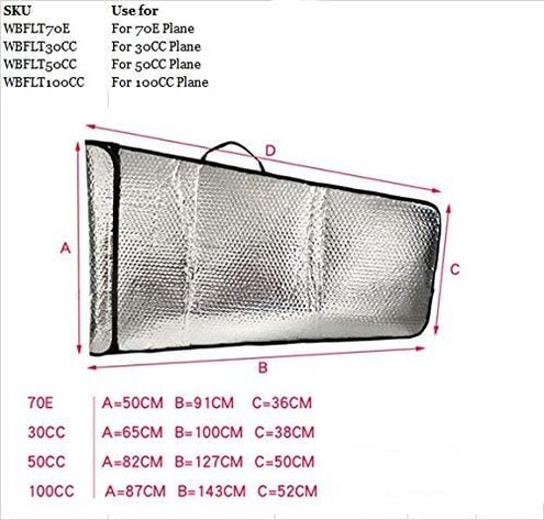 ZYHOBBY Bubble Protection Wing Bag for 2 Wings&Tube to RC Fixed-Wing Airplane 30CC
