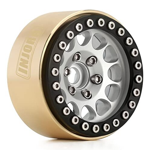 INJORA Brass Internal Beadlock Ring Clamp Ring 94g Wheel Weight Fit 1.9" Wheel Rim for 1/10 RC Crawler Axial SCX10 II 90046 TRX-4 VS4-10 SCX10 Pro Upgrade Parts, 4PCS