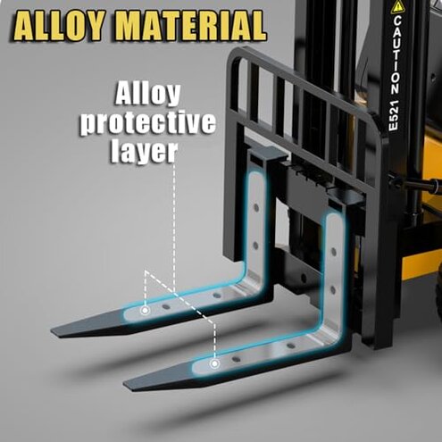 WANZRXX 1/8 RC Forklift 10-Channel Remote Control Forklift Truck Fully Functional 2.4G Construction Vehicle Heavy Equipment Automatic Presentation Engineering Truck Lift & Transport Action