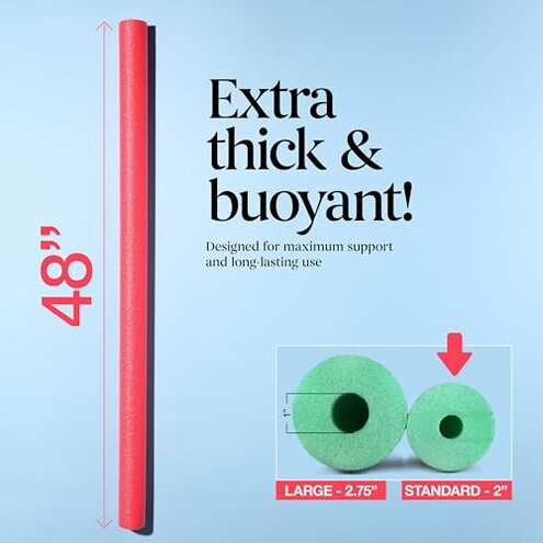 Play22 Pool Noodles Foam 40 Pack - Soft Rainbow Foam Noodle Tube, 4 Colors Bulk Swim Noodles, Multi-Purpose, Floating Training Device, Exercise Aid, Craft Projects