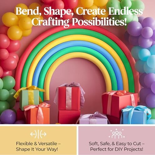 Play22 Pool Noodles Foam 40 Pack - Soft Rainbow Foam Noodle Tube, 4 Colors Bulk Swim Noodles, Multi-Purpose, Floating Training Device, Exercise Aid, Craft Projects