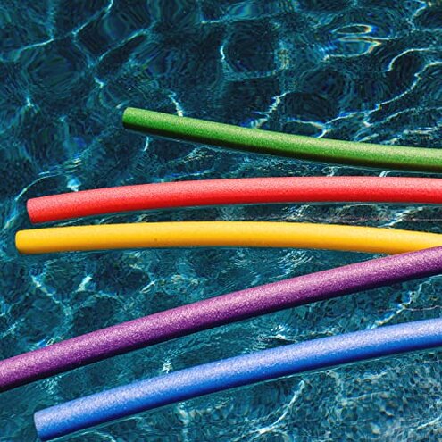 Big Joe Swim Noodle 40 Pack Pool Noodles, Assorted Coral, Purple, Yellow Foam, 4 feet, 50" L x 2" W x 2" H Each