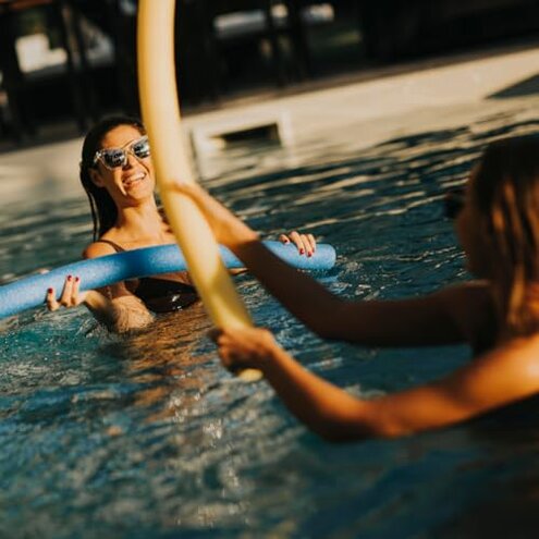 Hanaive 6 Pack Pool Noodles Swimming Floating Foam Tube 52 Inch Hollow Swim Noodles Bulk Floats Heavy Duty for Swimming Decoration Craft Projects Multi-Purpose(Black)