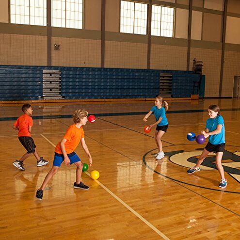 Champion Sports Rhino Skin Dodgeball (Set of 6, Neon Yellow, 6")