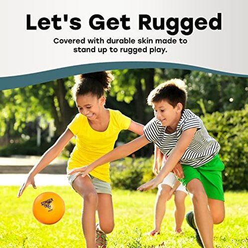 GSM Brands Dodgeballs - Foam, Soft Skin, Low Bounce, 5.9" - Set of 6 Dodge Balls for Kids and Adults