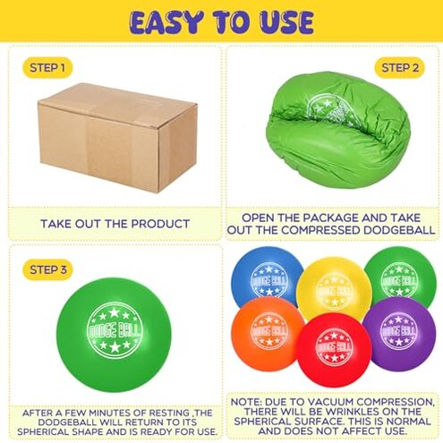 Jerify 18 Pack Foam Dodgeball Set, 6 Inch Soft Skin, Non Sting, Low Bounce, Suitable for Kids & Adults