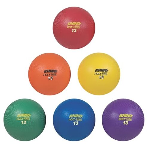 Champion Sports Rhino Poly Playground Ball Set (Multi, 13-Inch Diameter)