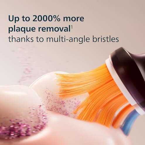 Philips Sonicare A3 All-in-One - Genuine Replacement Electric Toothbrush Heads, Black, 4 Pack One Year Supply, HX9094/95