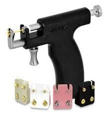 STUDEX Universal Ear Piercing Gun Kit, Surgical Stainless Steel, White, Professional Instrument Set with Training Studs, Adaptors, Care Gel for Women, Men
