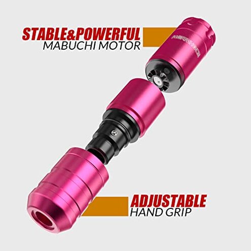 Tattoo Kit, Wormhole Tattoo Machine Kit Tattoo Gun Kit Cartridge Needles Tattoo Practice Pen Kit for Beginners Rotary Tattoo Machine Pen Kit Tattoo Supplies WTK104