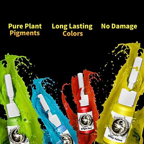 Tattoo Kit, Wormhole Tattoo Machine Kit Tattoo Gun Kit Cartridge Needles Tattoo Practice Pen Kit for Beginners Rotary Tattoo Machine Pen Kit Tattoo Supplies WTK104